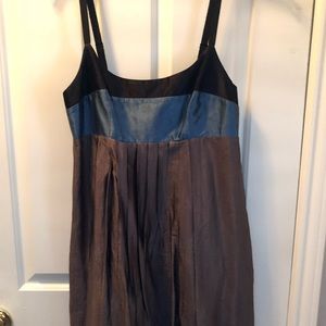 BCBG Blue and Grey Metallic Dress